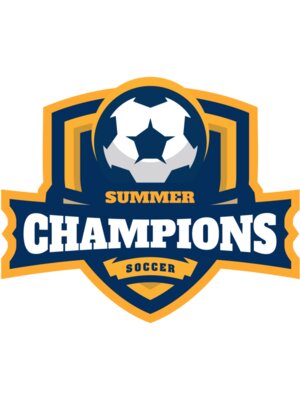 Champions Summer Soccer logo template