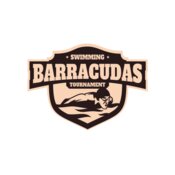 Barracudas Swimming Tournament logo template