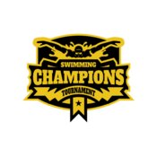 Champions Swimming Tournament logo template